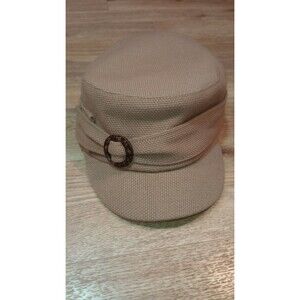 David and Young Cadet Hat Womens Solid Woven Wool Ring Buckle Brown OSFM *